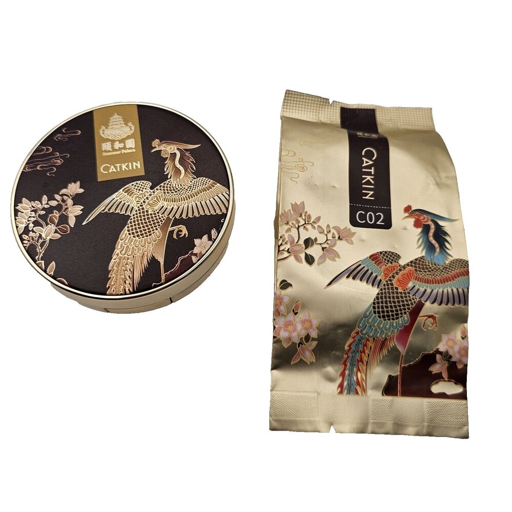 CATKIN Summer Palace Foundation C02 Refill & Empty Compact New In Unopened Pouch